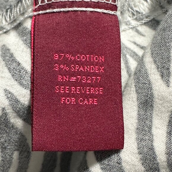 212 Collection Zebra Print Womens Button-Up Shirt 2X Cotton-Blend Mob Wife - Picture 5 of 9